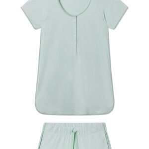 Pima Maternity Short Set in Parisian Green